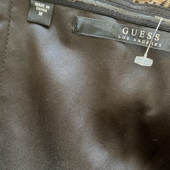 GUESS Leopard Print Strapless Black / Brown Mini Dress Size M‎ NWT - Picture 14 of 15